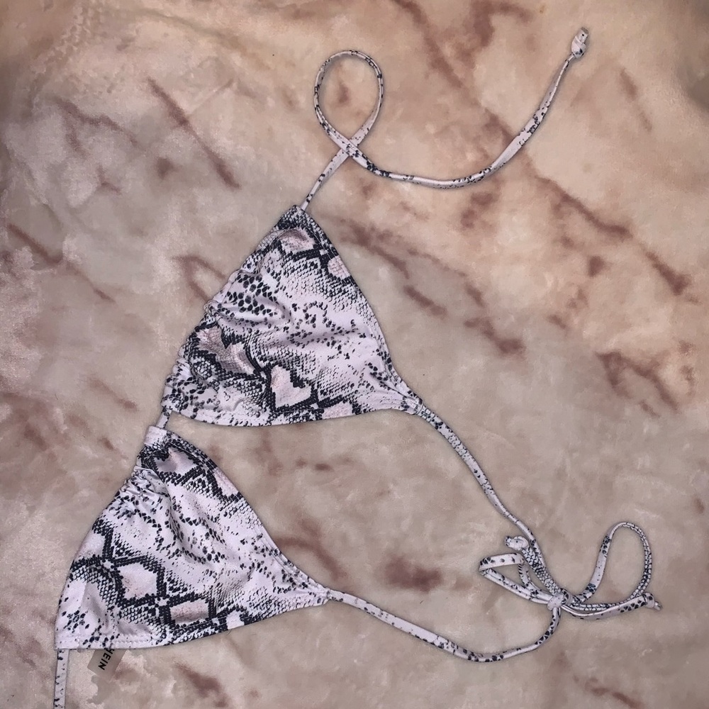 SHEIN Snake Pattern Bikini Top